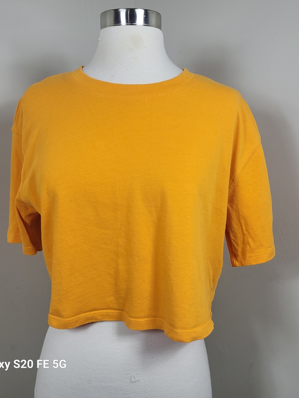 Zara Orange Short Sleeve Streetwear Casual Crop Top Size Small